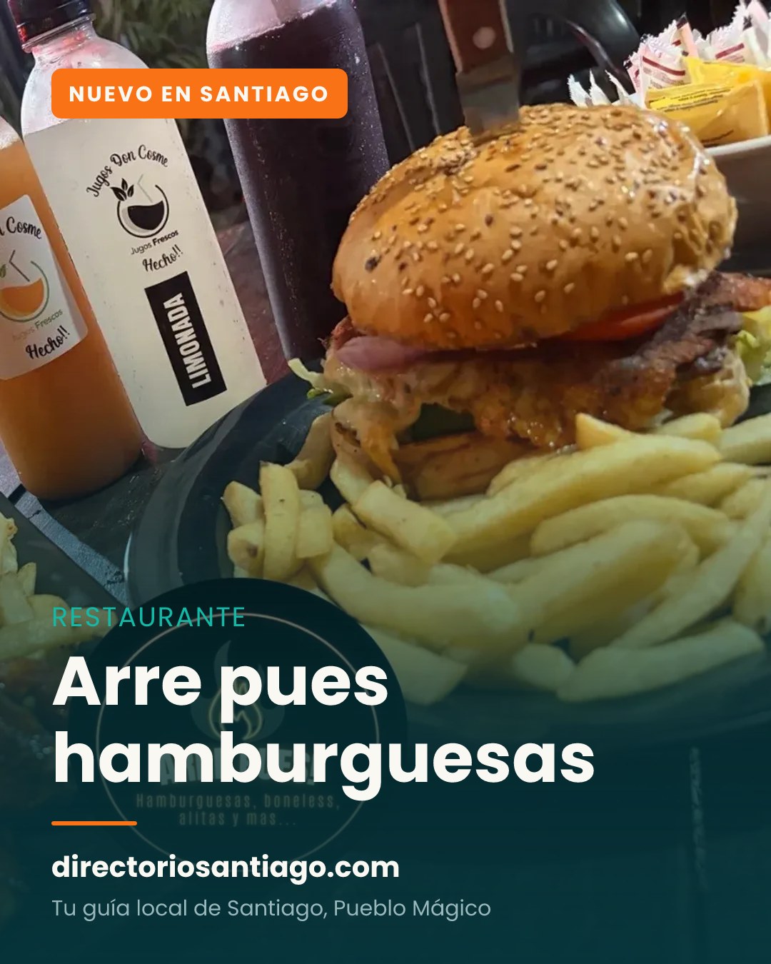 Arre pues hamburguesas
