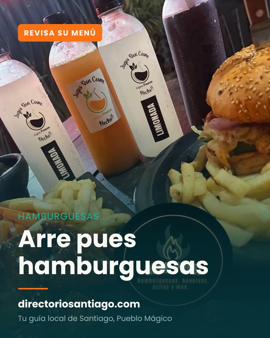 Arre pues hamburguesas